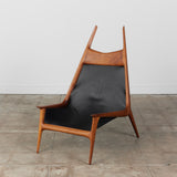 Miles Karpilow Studio Craft Leather Lounge Chair