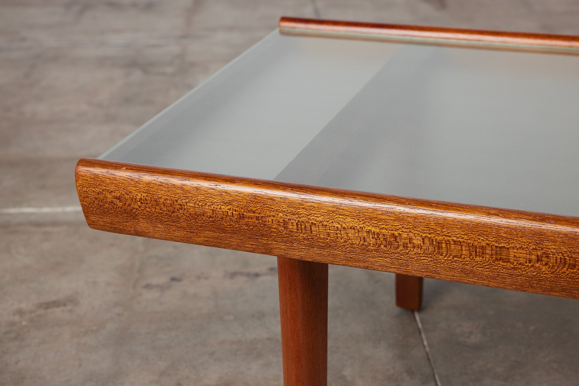 John Keal for Brown Saltman Coffee Table with Glass Top