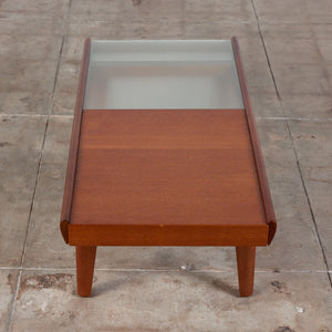 John Keal for Brown Saltman Coffee Table with Glass Top
