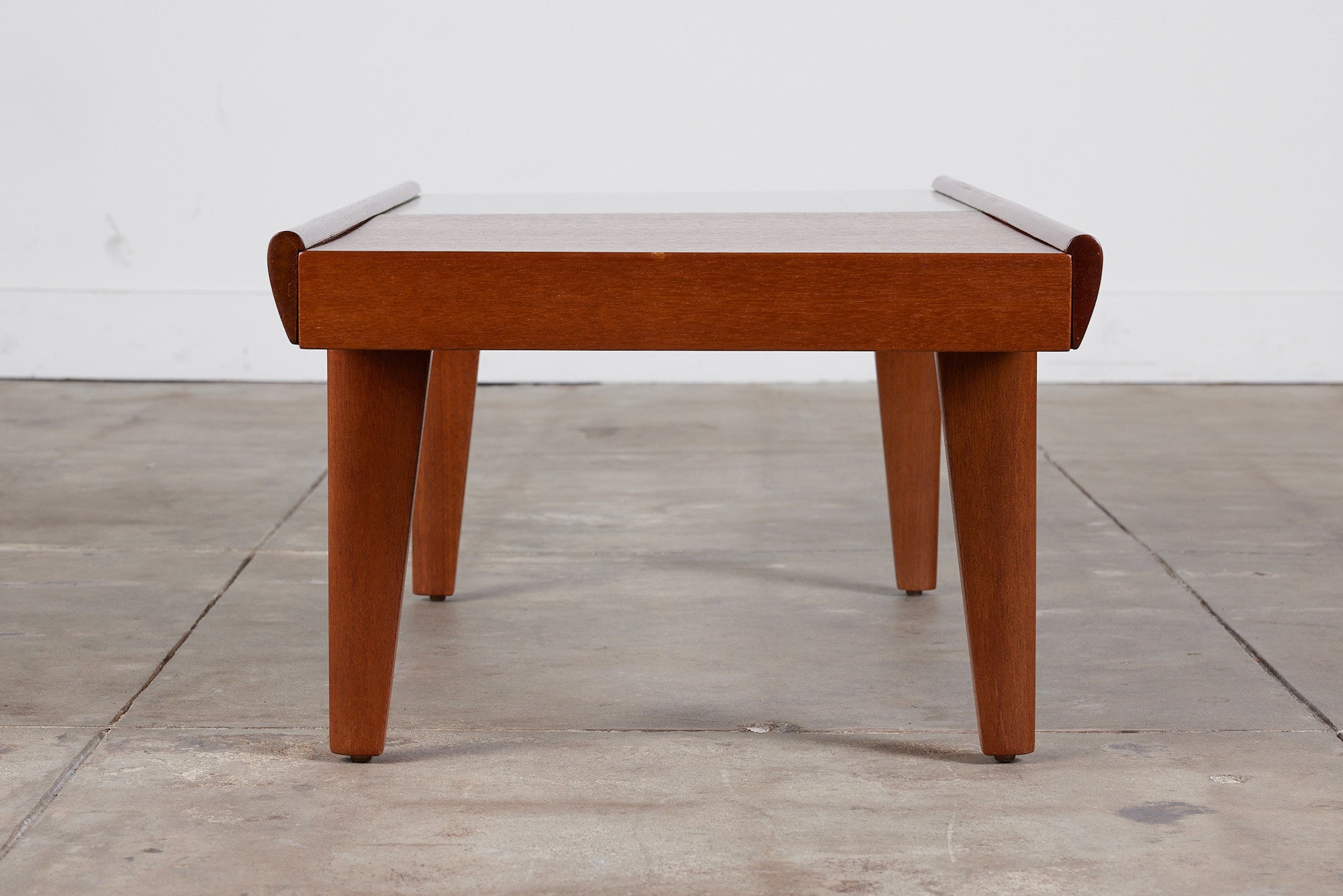 John Keal for Brown Saltman Coffee Table with Glass Top