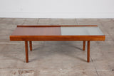 John Keal for Brown Saltman Coffee Table with Glass Top