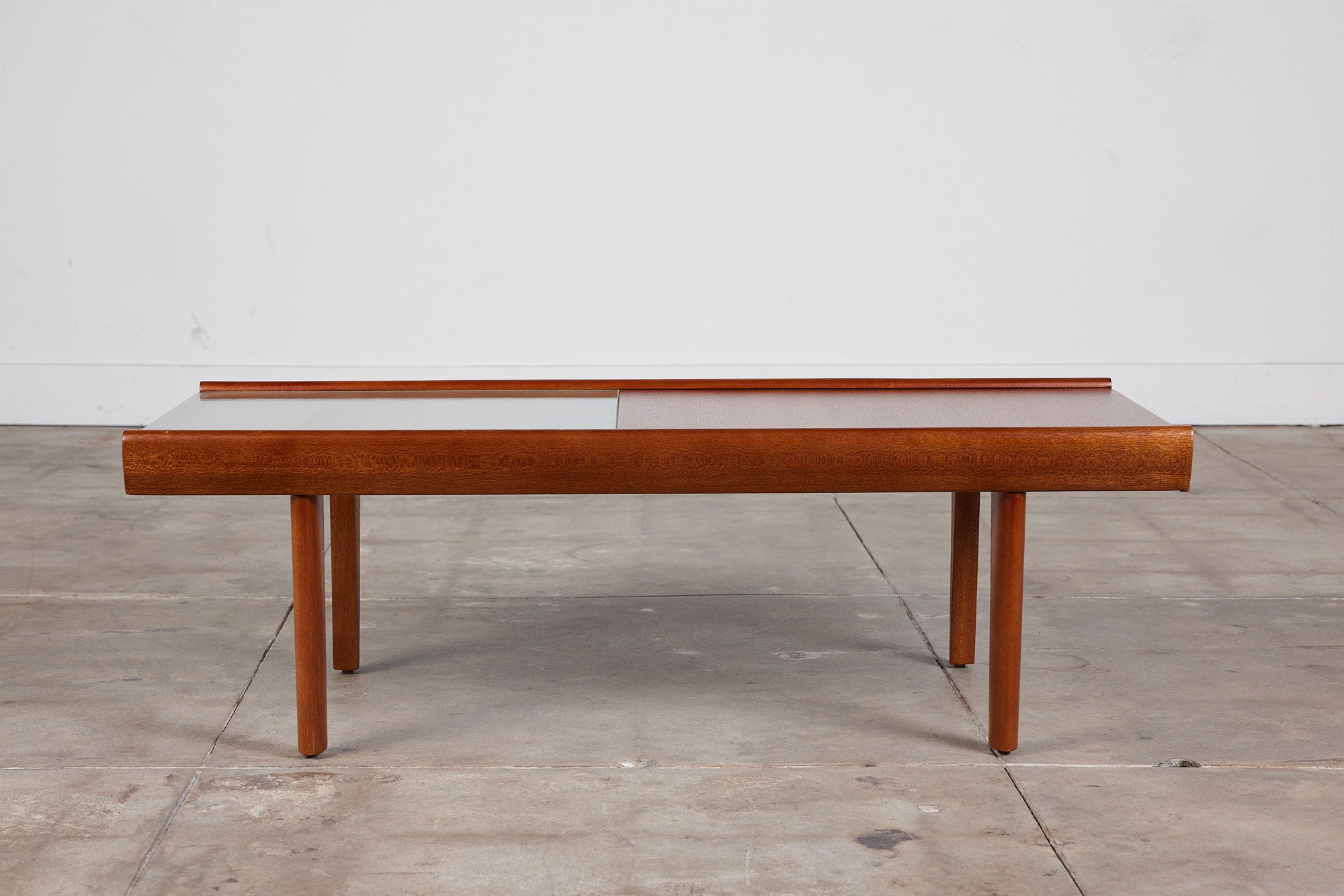 John Keal for Brown Saltman Coffee Table with Glass Top