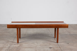 John Keal for Brown Saltman Coffee Table with Glass Top