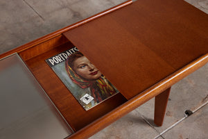 John Keal for Brown Saltman Coffee Table with Glass Top