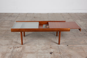 John Keal for Brown Saltman Coffee Table with Glass Top