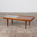 John Keal for Brown Saltman Coffee Table with Glass Top