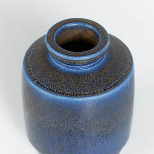 Wilhelm Kåge Blue Glazed Fish Vase for Gustavsberg Studio