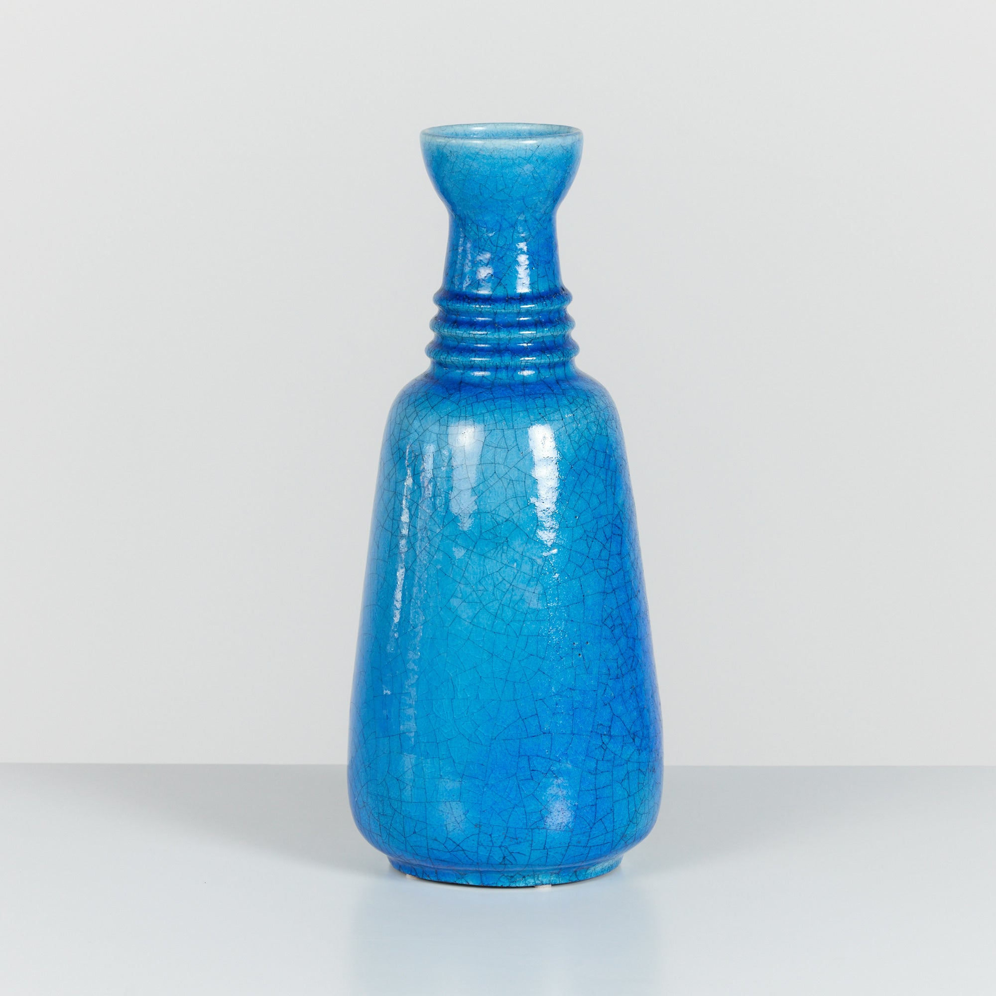 Arnold Zahner Large Scale Blue Glazed Ceramic Vase