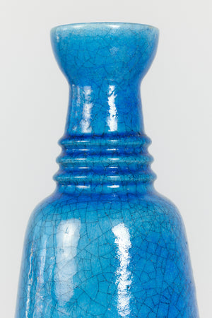 Arnold Zahner Large Scale Blue Glazed Ceramic Vase