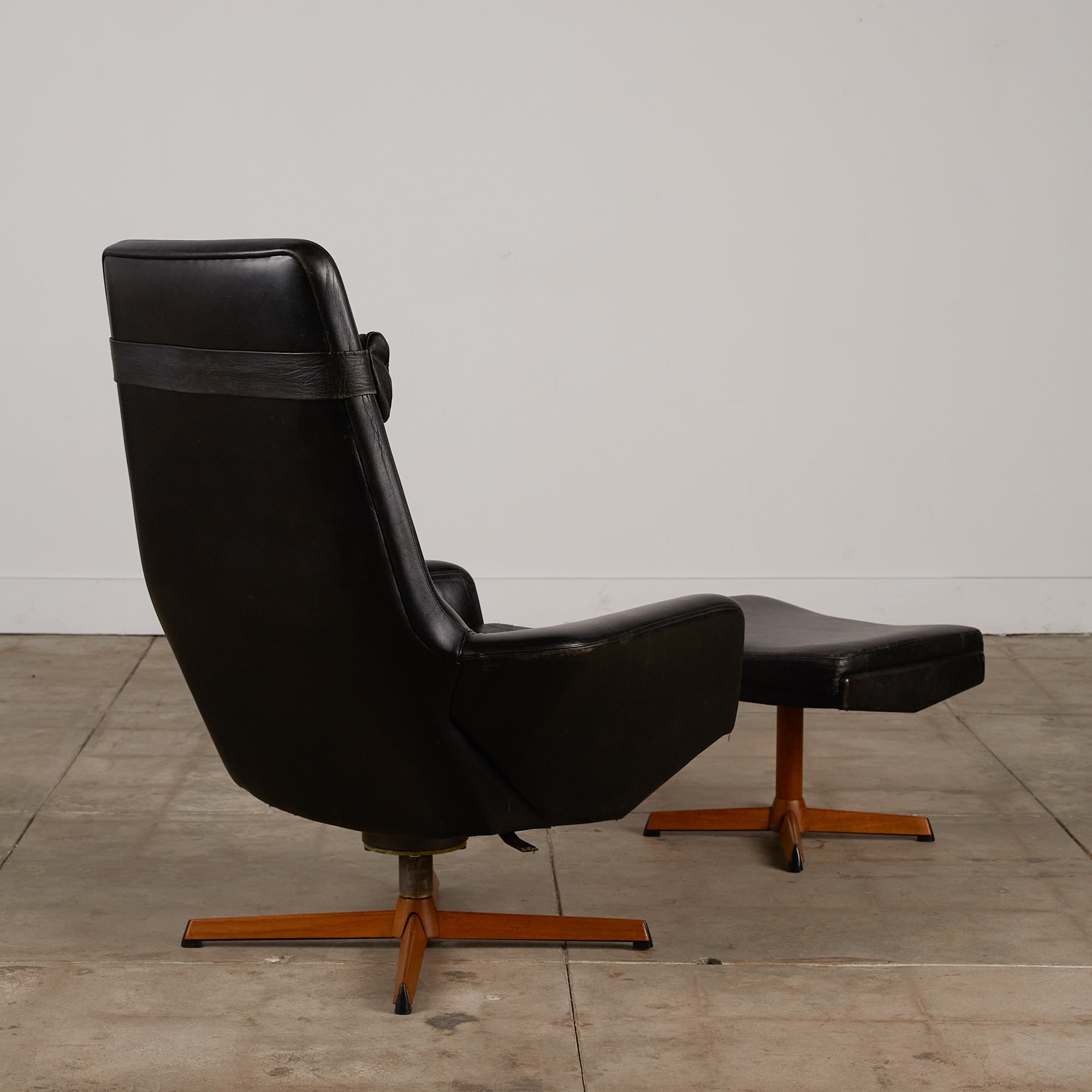 Madsen & Schübell Leather Lounge Chair and Ottoman