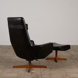 Madsen & Schübell Leather Lounge Chair and Ottoman