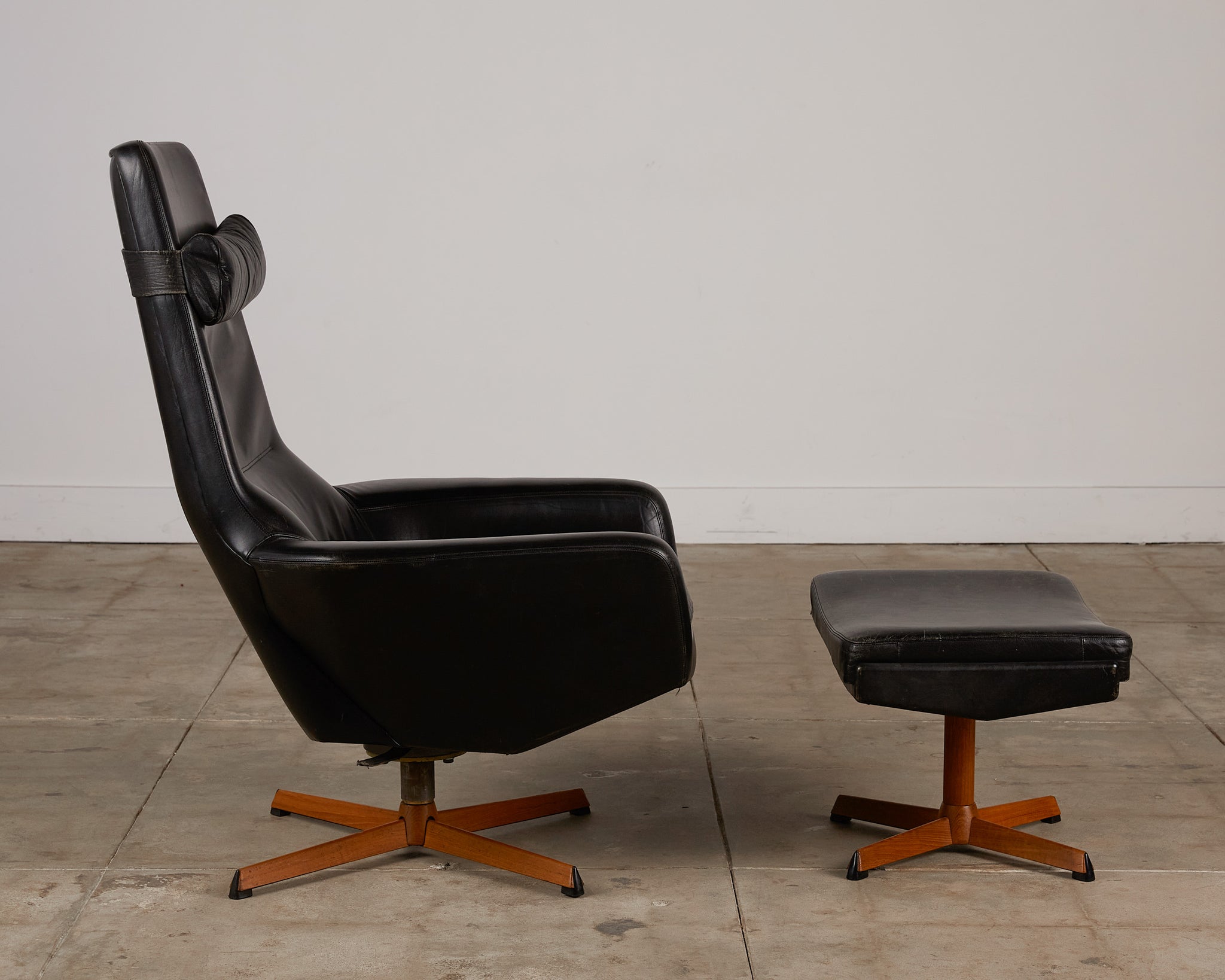 Madsen & Schübell Leather Lounge Chair and Ottoman