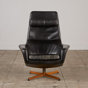 Madsen & Schübell Leather Lounge Chair and Ottoman