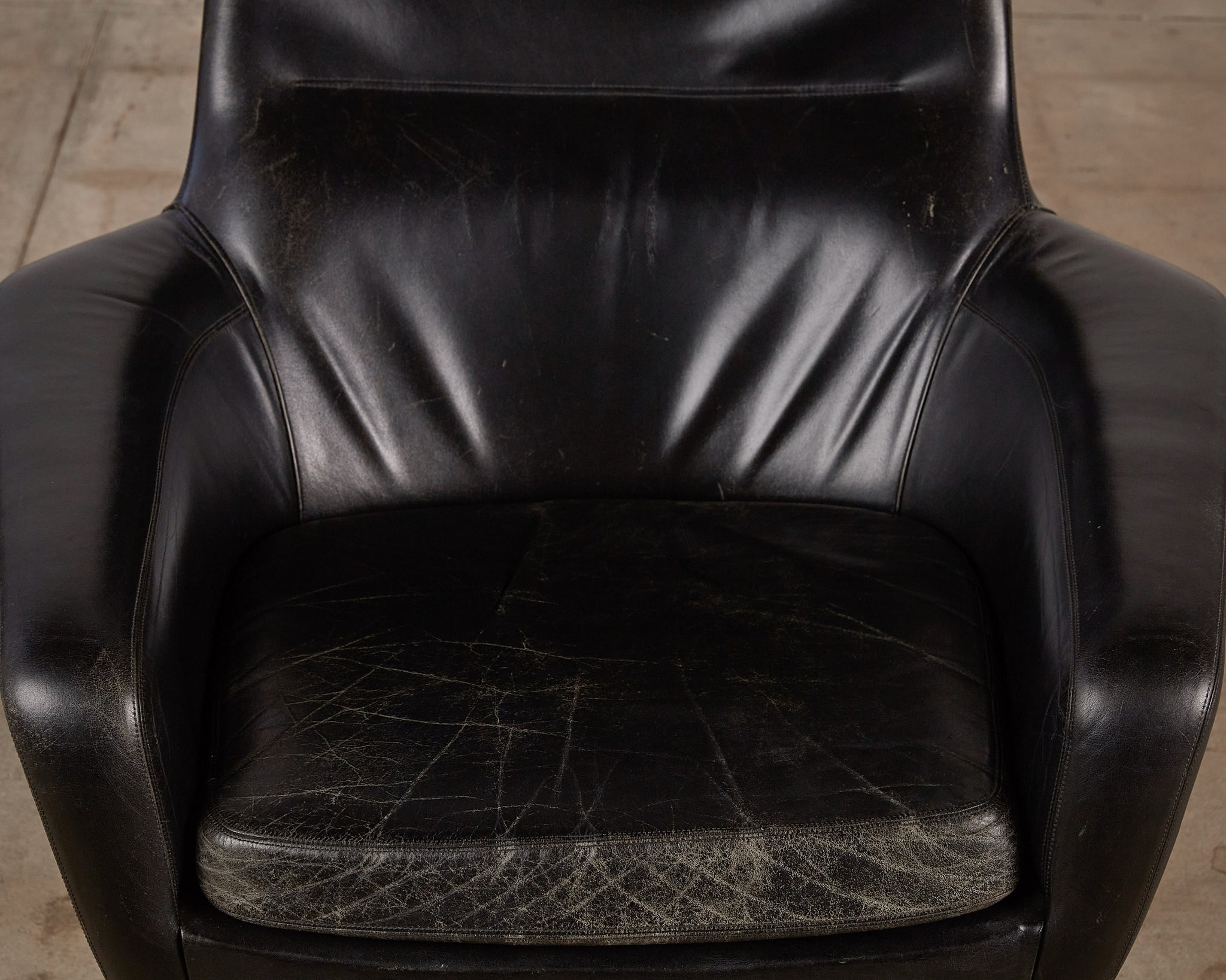 Madsen & Schübell Leather Lounge Chair and Ottoman
