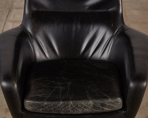 Madsen & Schübell Leather Lounge Chair and Ottoman