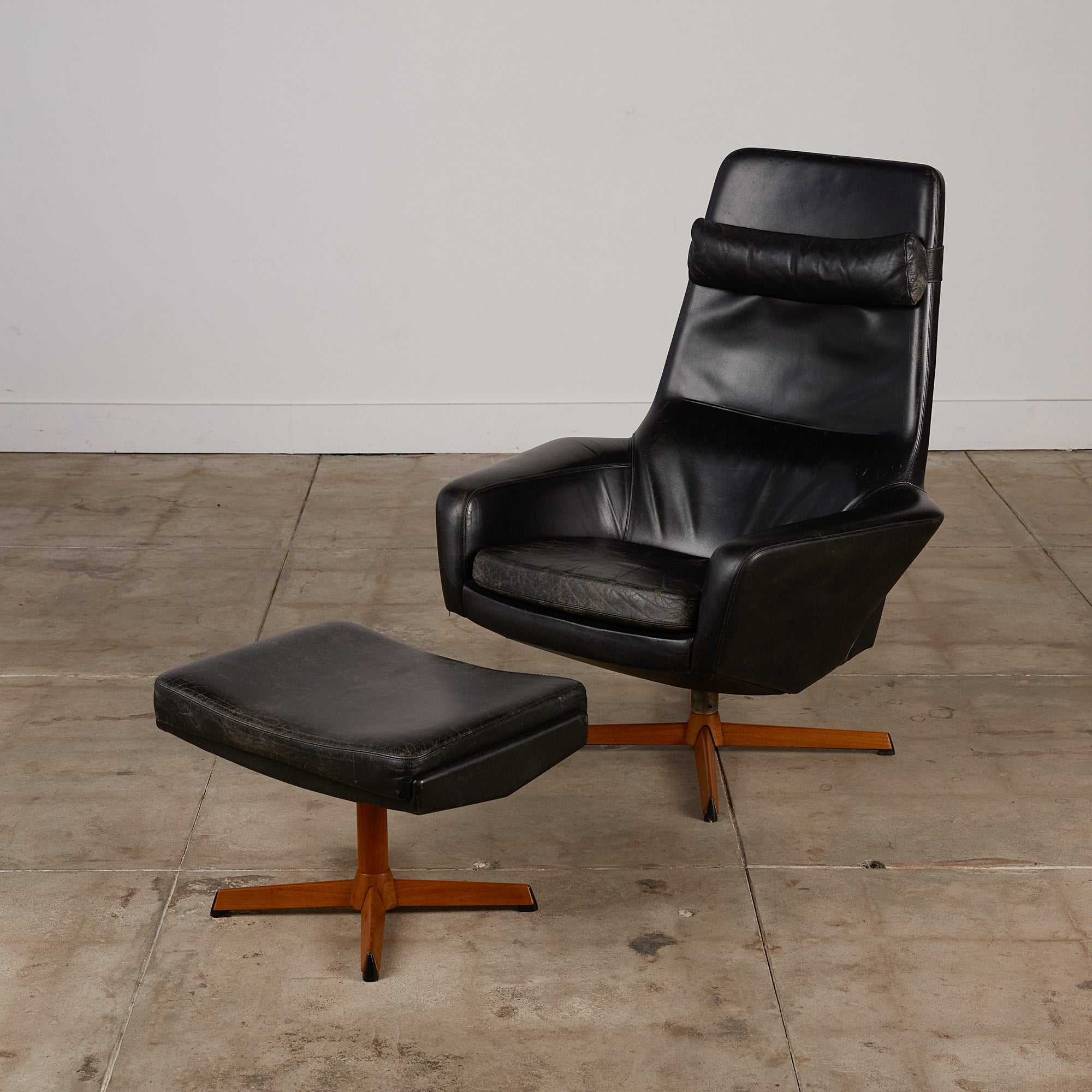 Madsen & Schübell Leather Lounge Chair and Ottoman