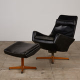 Madsen & Schübell Leather Lounge Chair and Ottoman