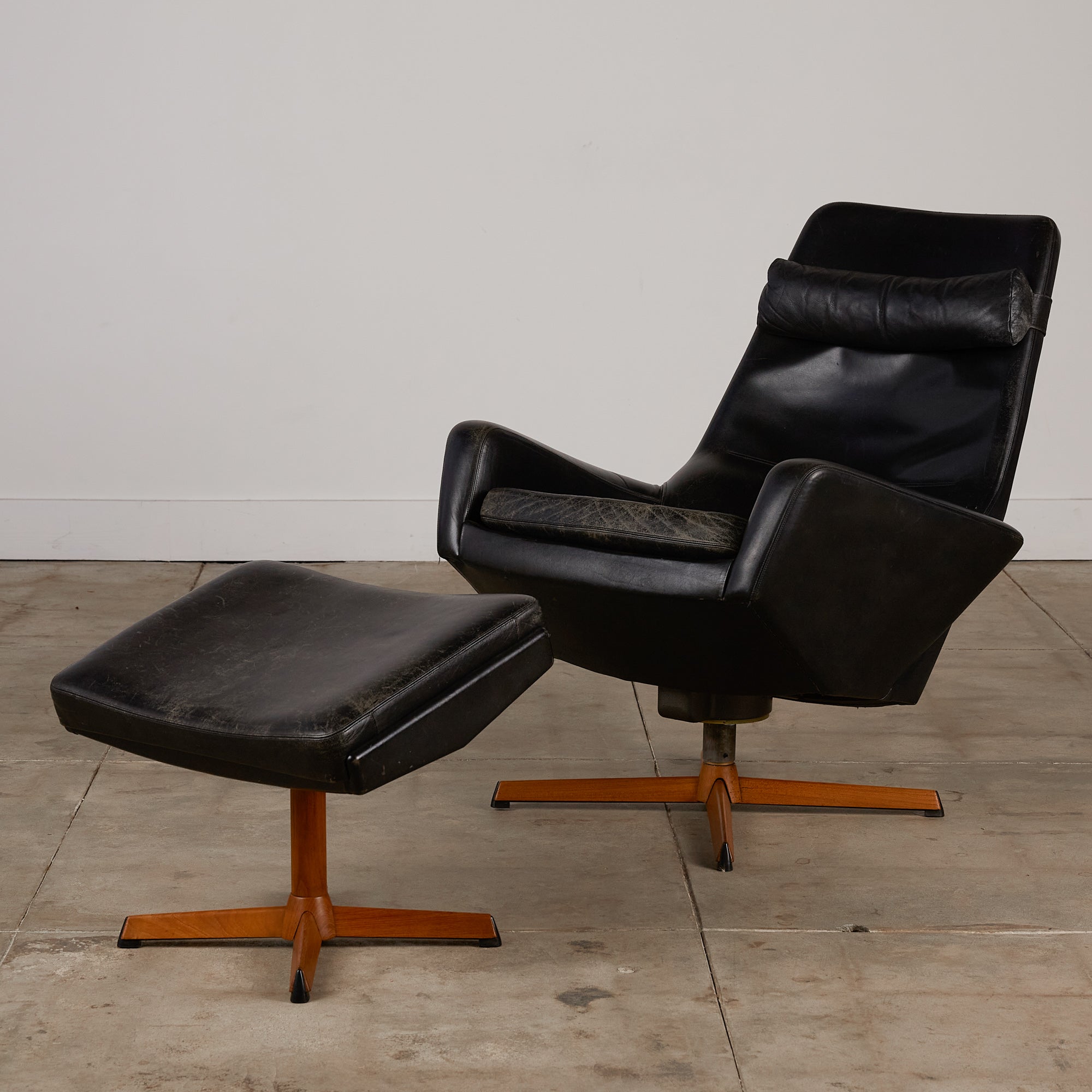 Madsen & Schübell Leather Lounge Chair and Ottoman
