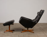 Madsen & Schübell Leather Lounge Chair and Ottoman