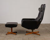 Madsen & Schübell Leather Lounge Chair and Ottoman