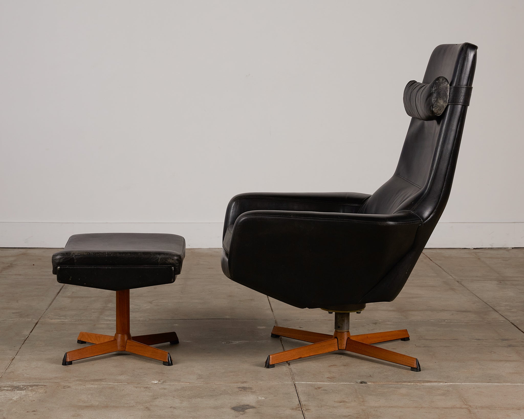 Madsen & Schübell Leather Lounge Chair and Ottoman
