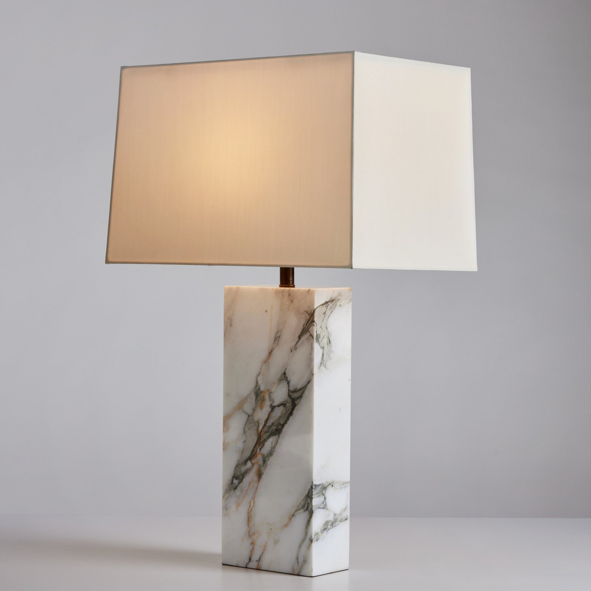 Marble Table Lamp in the Style of T.H. Robsjohn-Gibbings