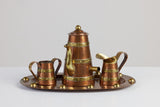 R. Martinez Mexican Brass & Copper Tea Service Set