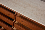 Milo Baughman Travertine Top Dresser for Glenn of California