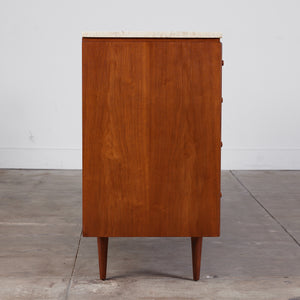 Milo Baughman Travertine Top Dresser for Glenn of California