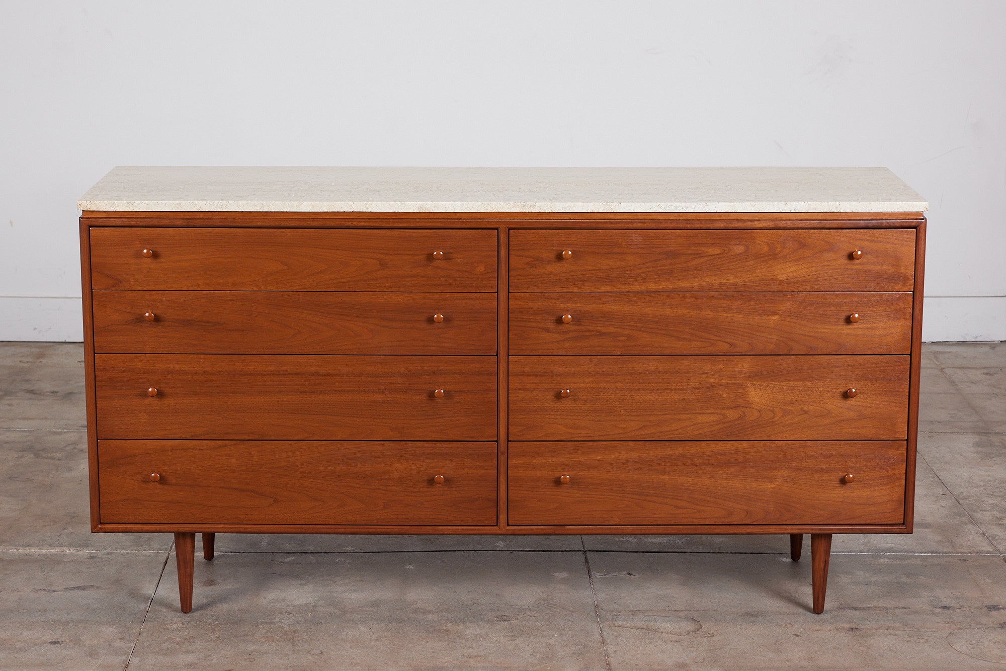 Milo Baughman Travertine Top Dresser for Glenn of California