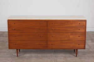 Milo Baughman Travertine Top Dresser for Glenn of California