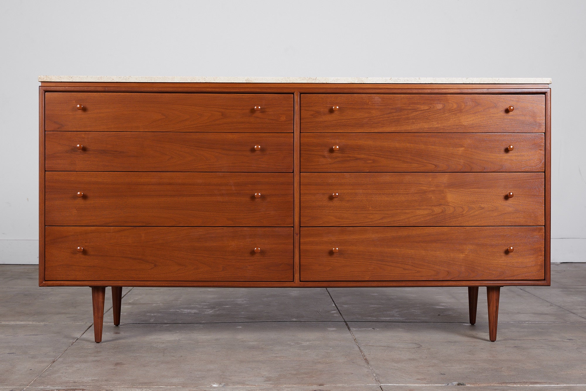 Milo Baughman Travertine Top Dresser for Glenn of California