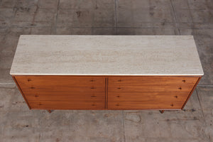 Milo Baughman Travertine Top Dresser for Glenn of California