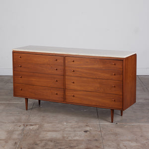 Milo Baughman Travertine Top Dresser for Glenn of California