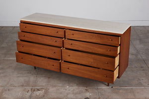 Milo Baughman Travertine Top Dresser for Glenn of California
