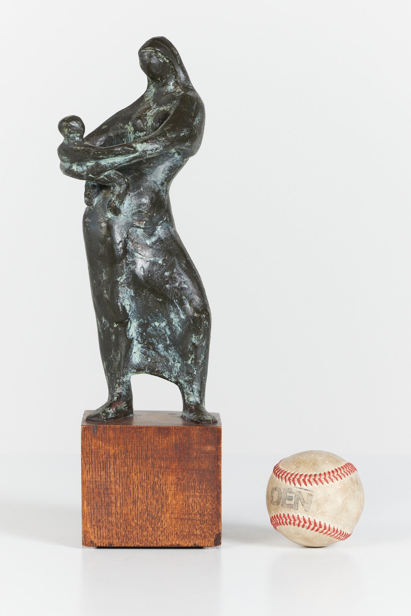 Mother and Child Mounted Sculpture