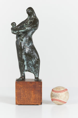 Mother and Child Mounted Sculpture