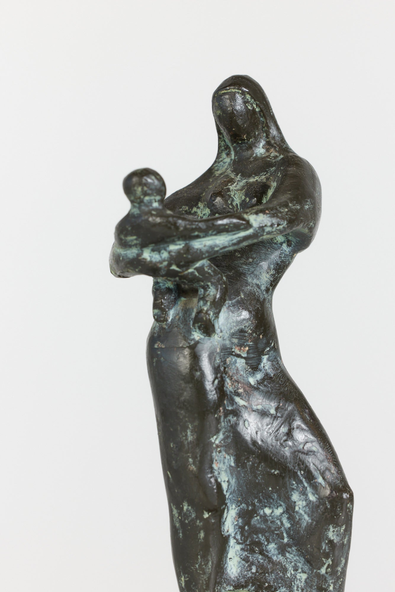 Mother and Child Mounted Sculpture