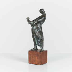 Mother and Child Mounted Sculpture