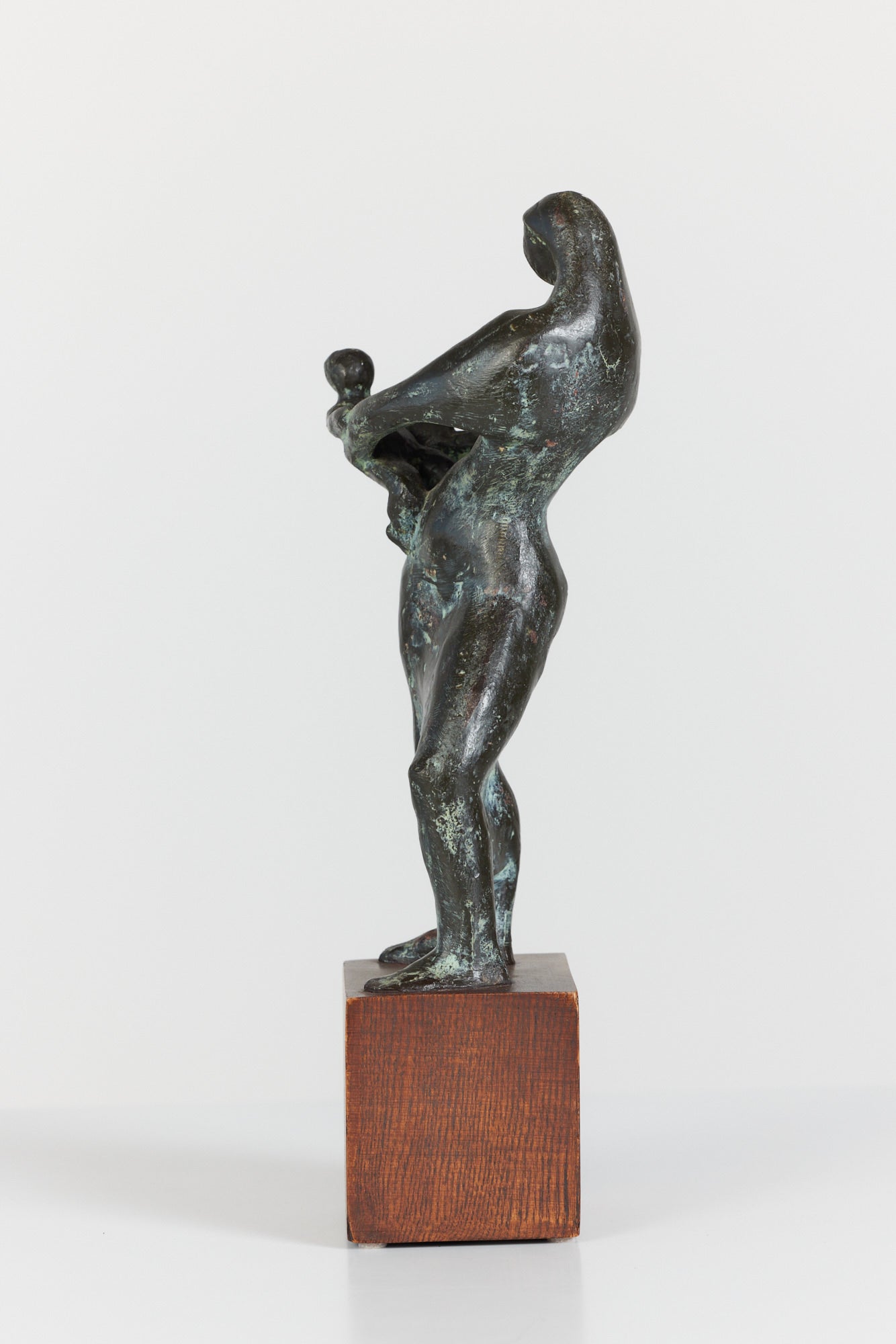 Mother and Child Mounted Sculpture