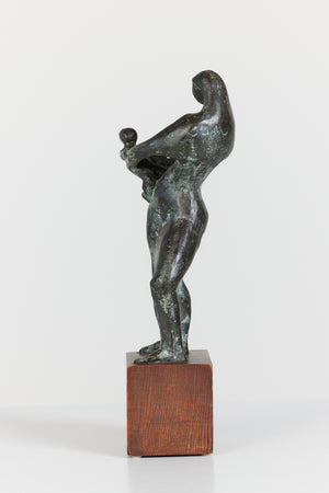 Mother and Child Mounted Sculpture