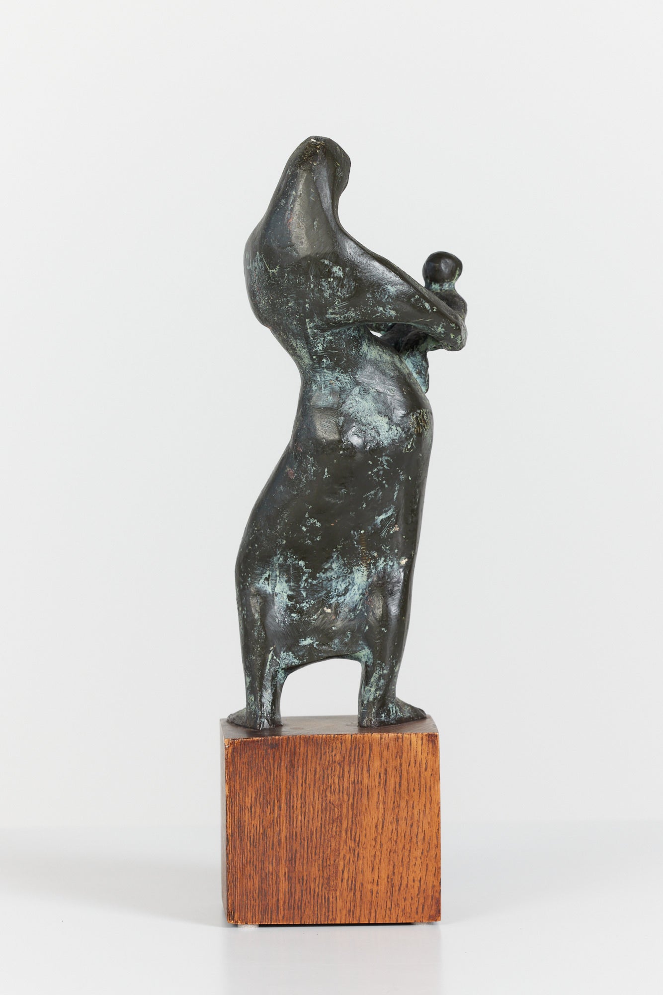 Mother and Child Mounted Sculpture