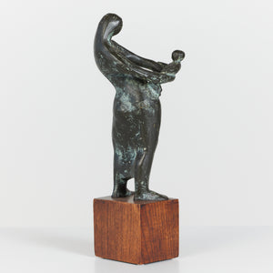 Mother and Child Mounted Sculpture