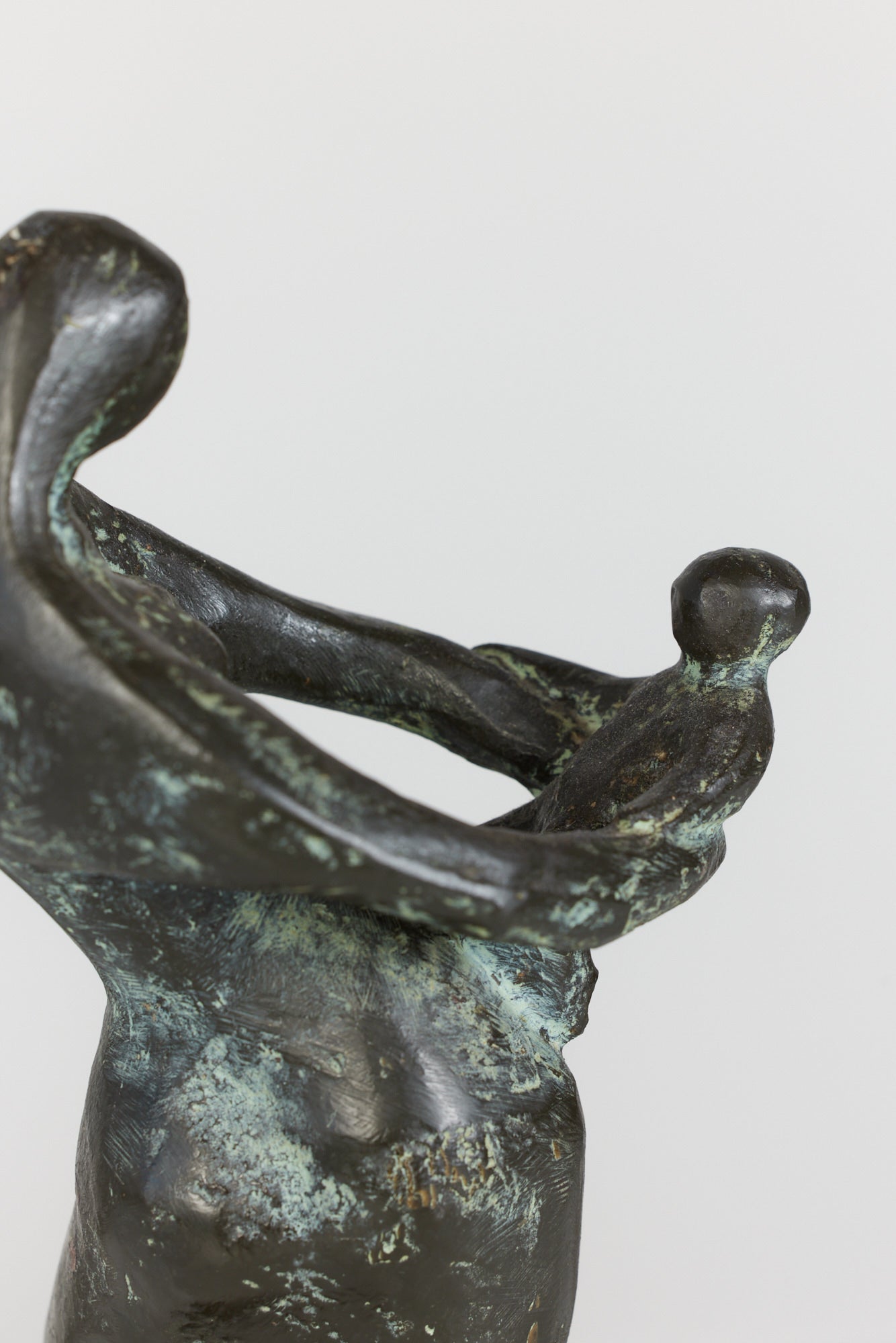 Mother and Child Mounted Sculpture