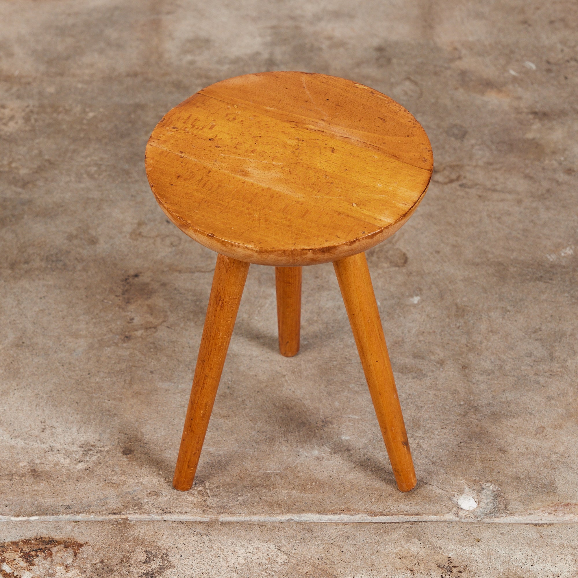 Oak Tripod Milking Stool