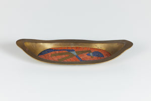 ON HOLD ** Salvador Teran Style Brass and Mosaic Tile Catchall