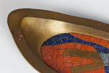 ON HOLD ** Salvador Teran Style Brass and Mosaic Tile Catchall