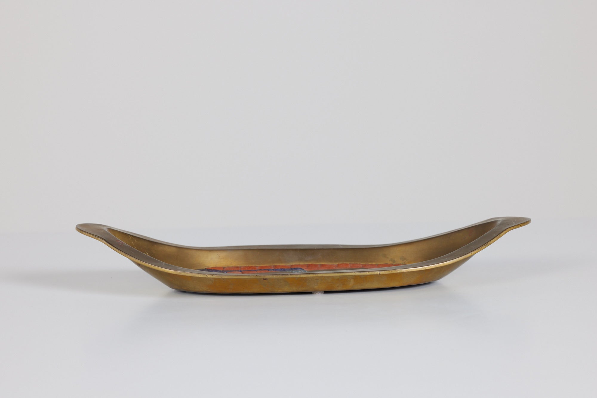 ON HOLD ** Salvador Teran Style Brass and Mosaic Tile Catchall