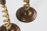 Pair of Brass Barley Twist Candlesticks by Peerage