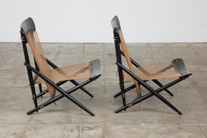 Pair of Maruni Rope Lounge Chairs